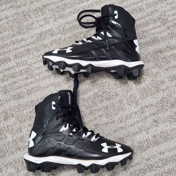 Under Armour Boys Renegade RM Junior Football Cleats black white size 12 child - Picture 5 of 9